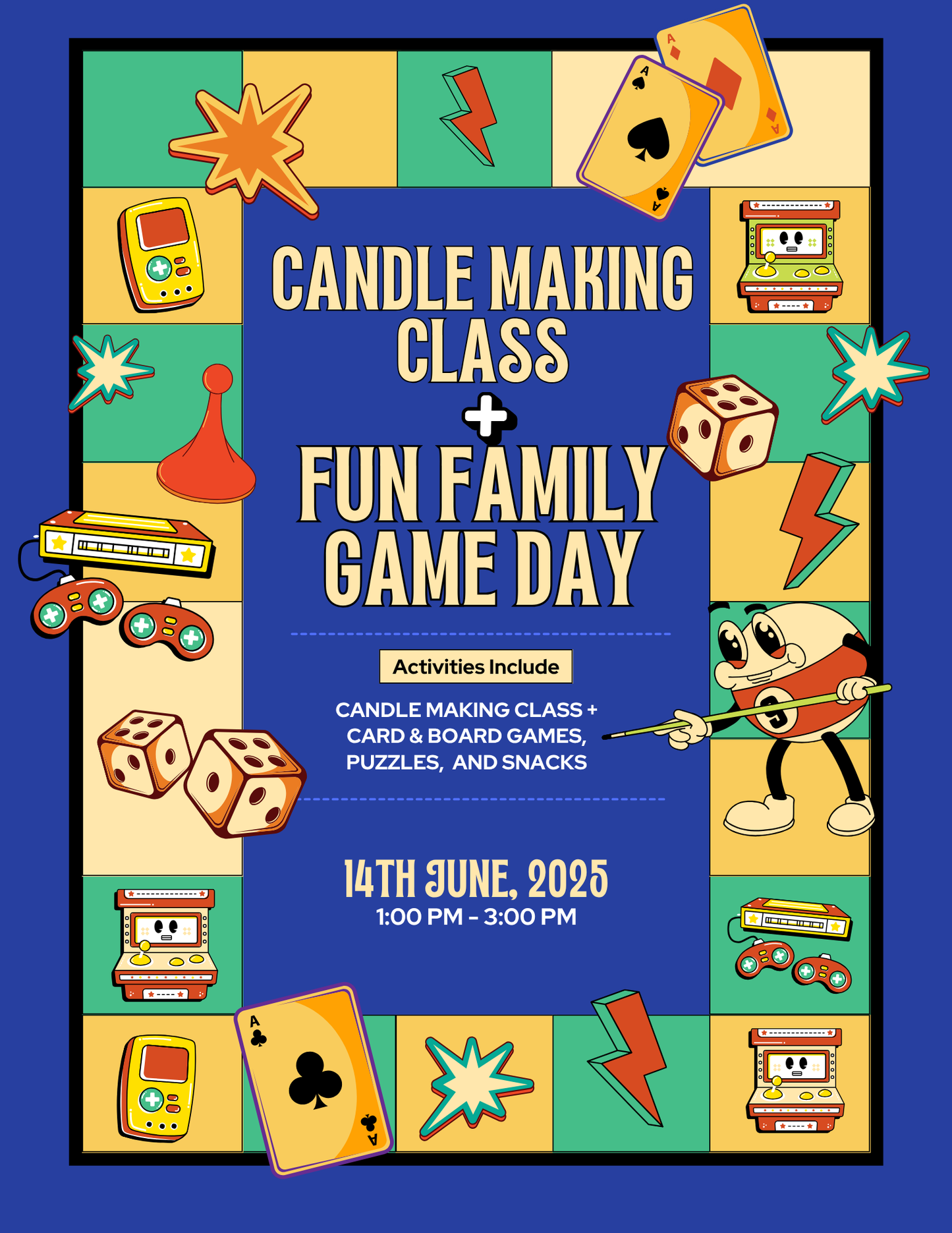 🎲🕯️ Game Night Candle-Making Party
